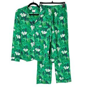Bed Head PJs Forever Floral Classic Stretch Jersey PJ Set Green Purple Size XS